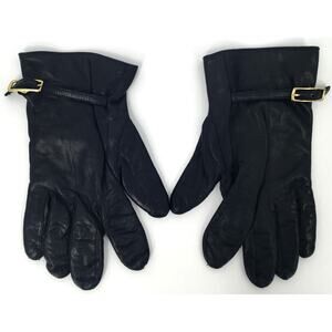 Coach Leather Cashmere Lined Gloves Women's Size 8